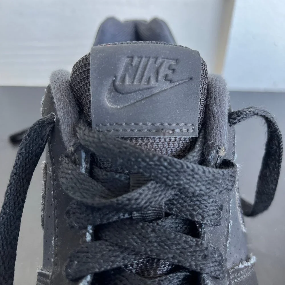 Nike Kids Court Borough Low 2 Grade School Black Shoes Sneakers Size 3.5